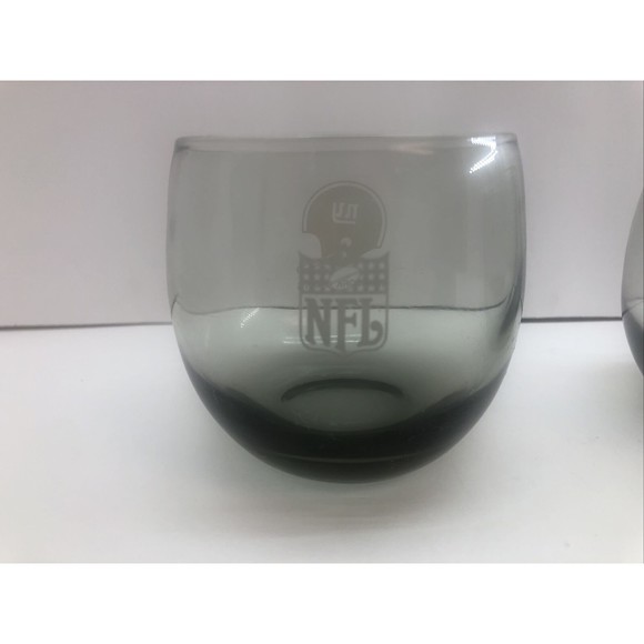 NFL Other - 2 New York Giants NFL Smoked Glass Glasses Cup Football Glass Vintage Barware
